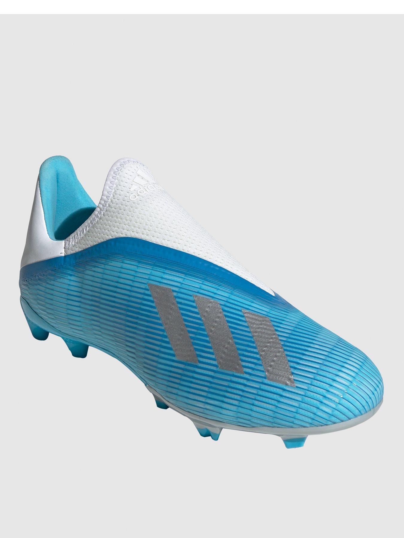 blue adidas laceless football boots