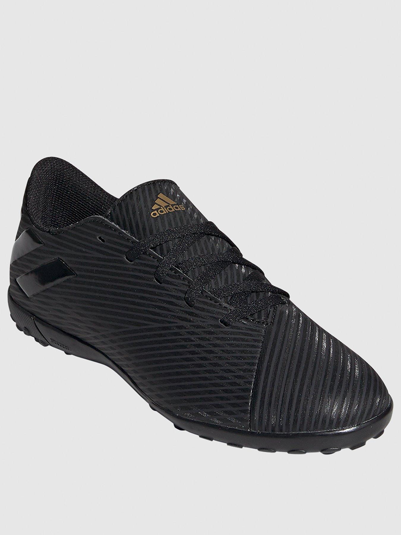 black astro turf football boots