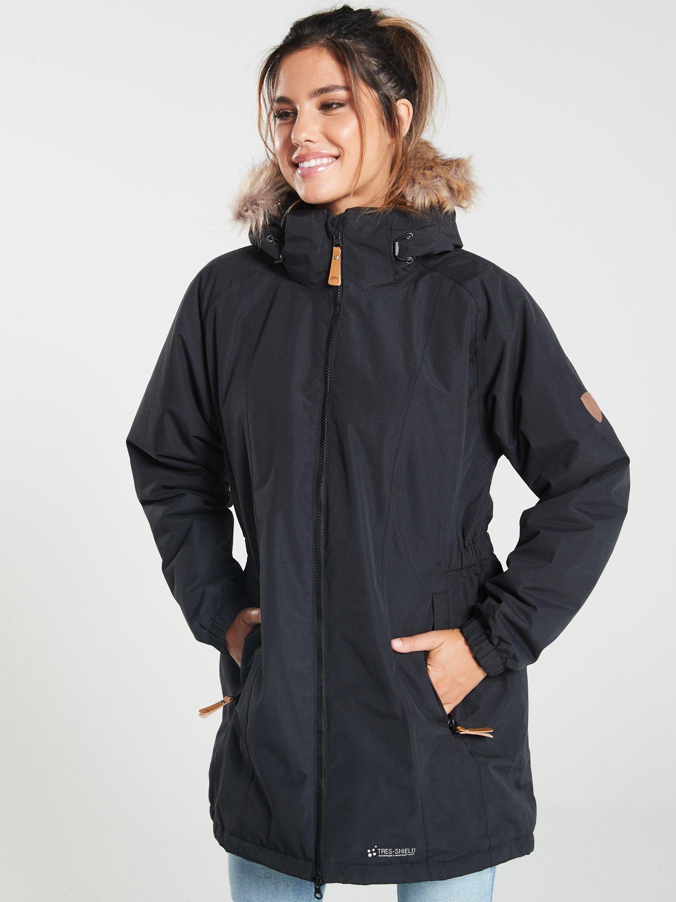 Trespass black outlet coat