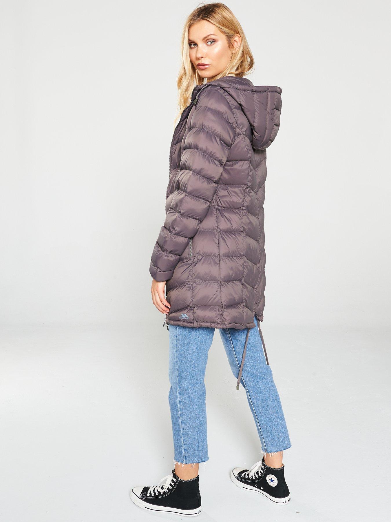 Trespass rianna clearance long padded jacket