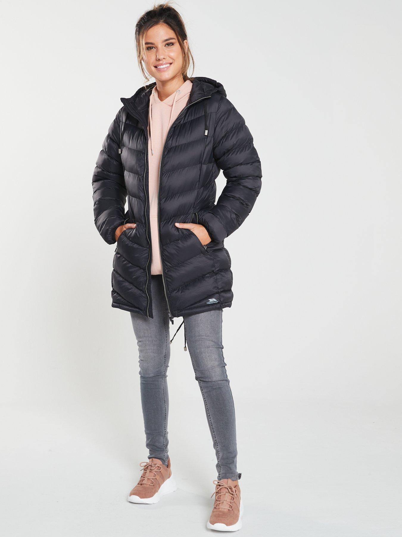 Trespass womens rianna padded hooded long new arrivals