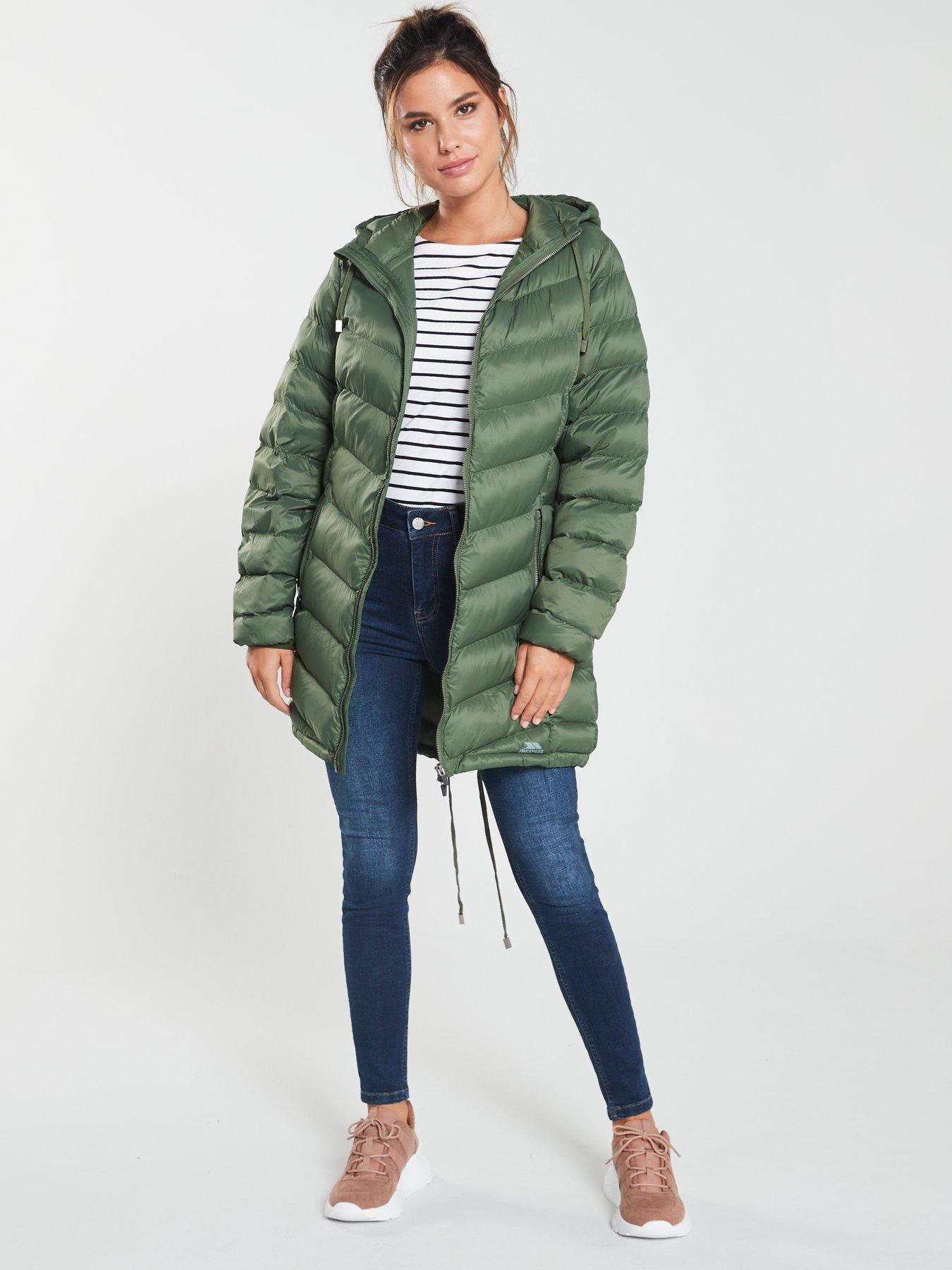 Trespass green coat sale