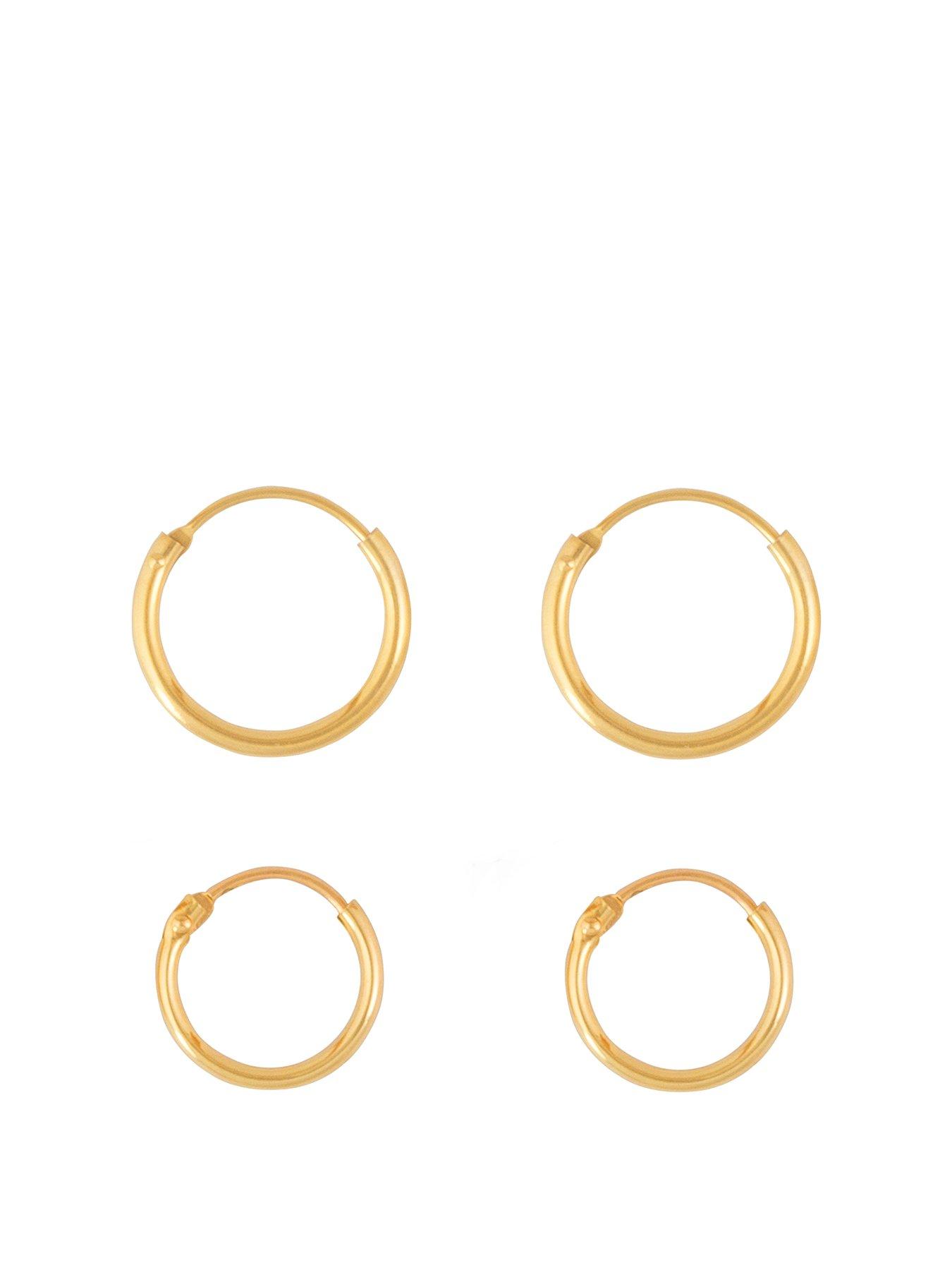 9kt gold deals hoop earrings