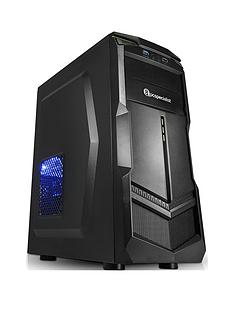 PC Specialist Fusion Elite II AMD Ryzen 3, 8GB RAM, 1TB Hard Drive, Desktop PC with 4GB Nvidia GTX 1050 Ti Graphics - Black