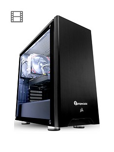 PC Specialist Stalker Pro VR II Intel Core i7, 8GB RAM, 120GB SSD & 1TB HDD, 3GB Nvidia GTX 1060 Graphics, Desktop PC - Black
