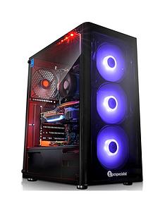 PC Specialist Striker Zen 2070 AMD Ryzen 7, 16GB RAM, 256GB SSD & 1TB Hard Drive, 8GB Nvidia RTX 2070 Graphics, Desktop PC - Black
