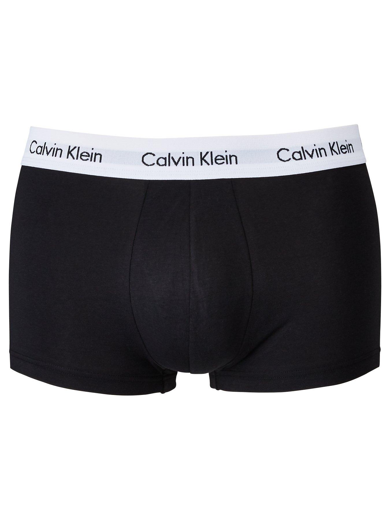 Calvin Klein 3 Pack Low Rise Trunks - Black | very.co.uk
