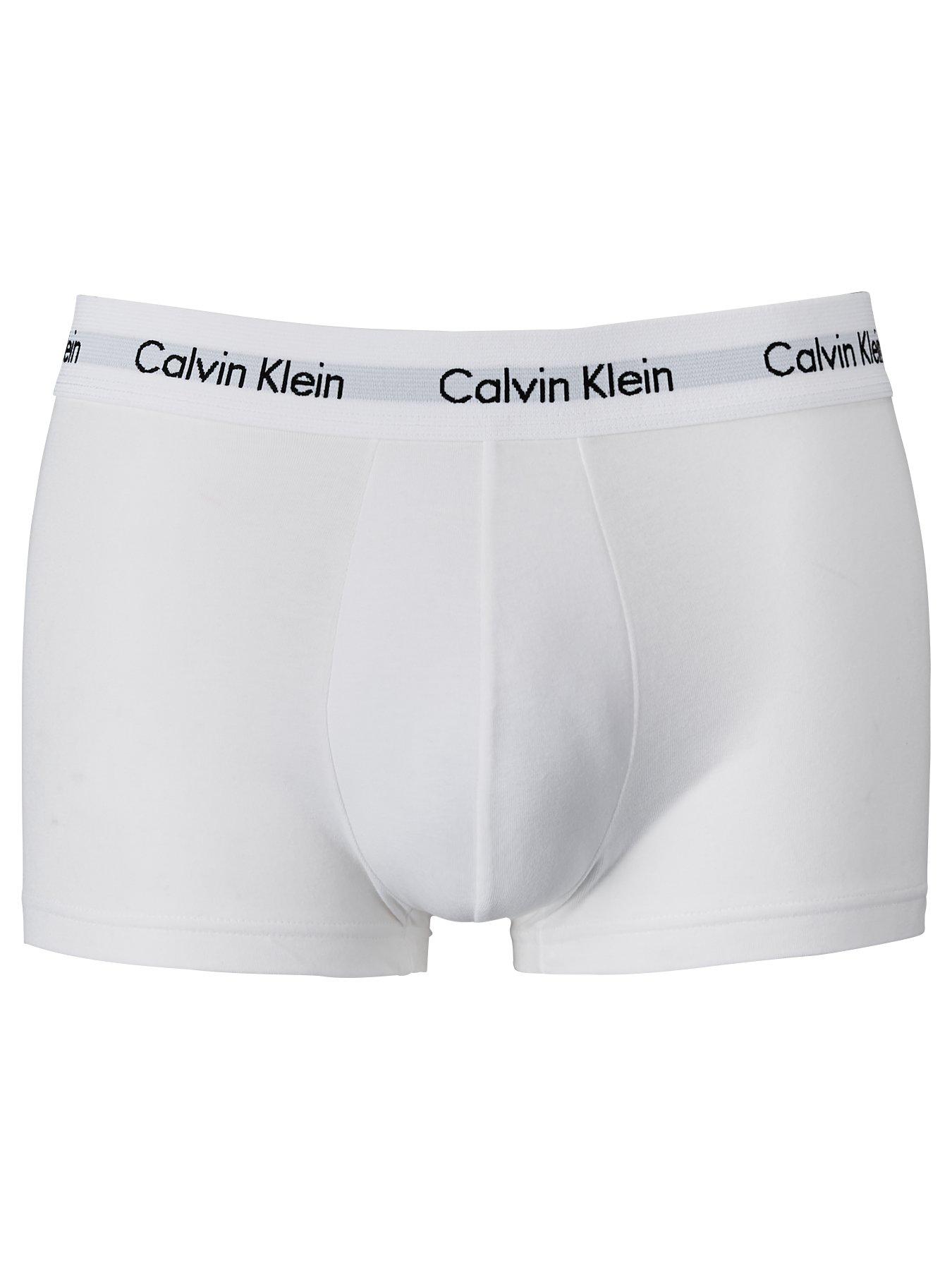 Calvin Klein 3 Pack of Low Rise Trunks - White | very.co.uk