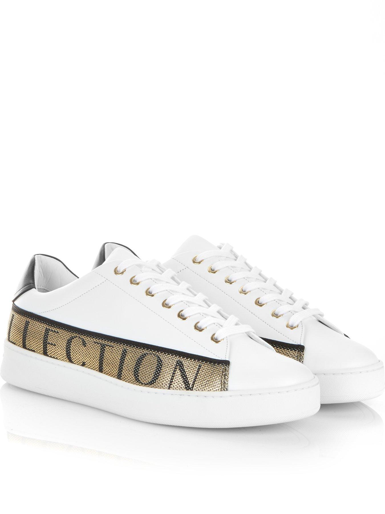 mens white versace trainers