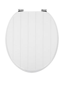 Product photograph of Aqualona White Tongue And Groove Toilet Seat from very.co.uk
