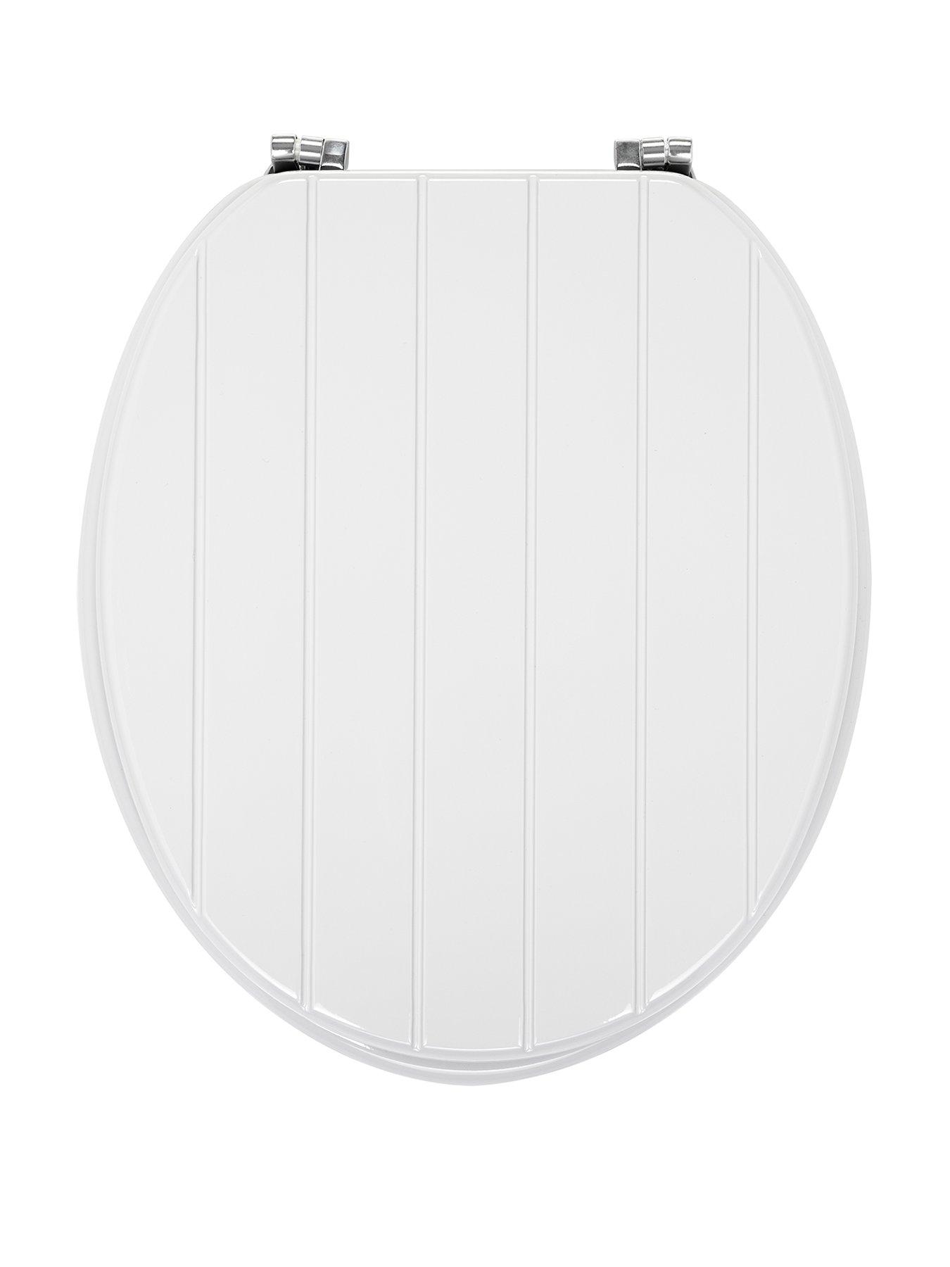 AQUALONA White Tongue and Groove Toilet Seat