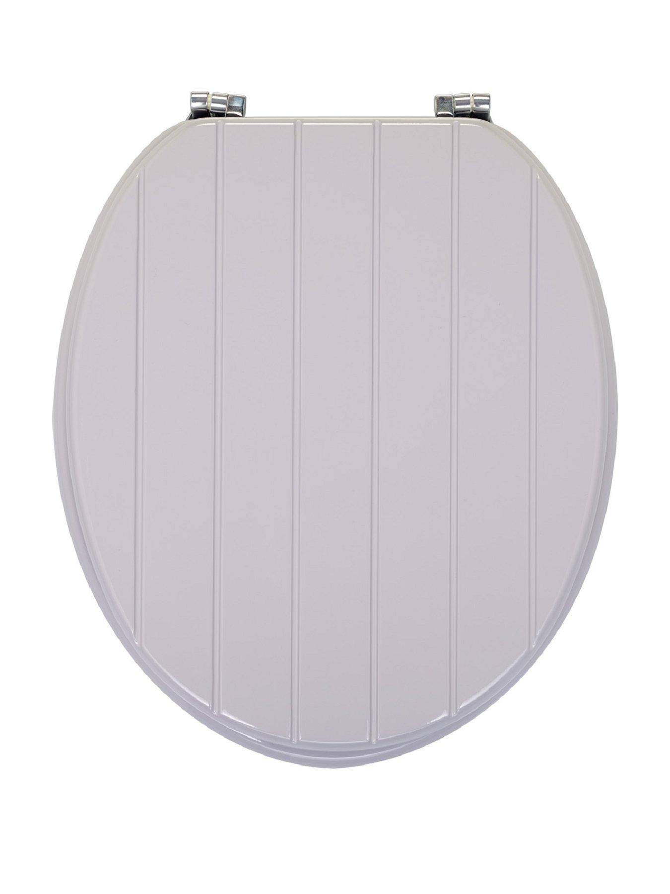 Image 1 of 4 of AQUALONA Grey Tongue and Groove Toilet Seat