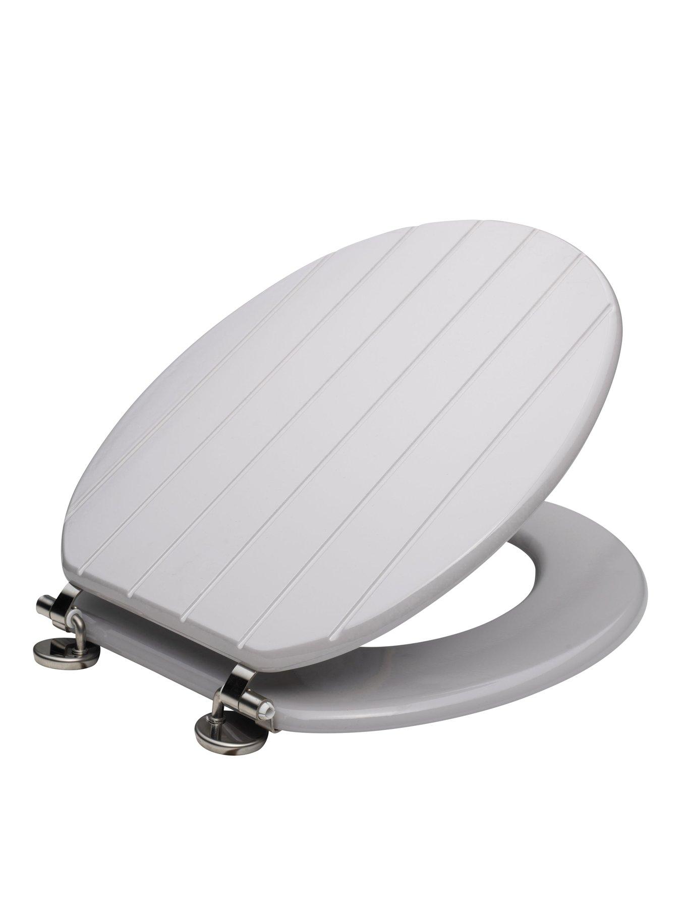Image 2 of 4 of AQUALONA Grey Tongue and Groove Toilet Seat
