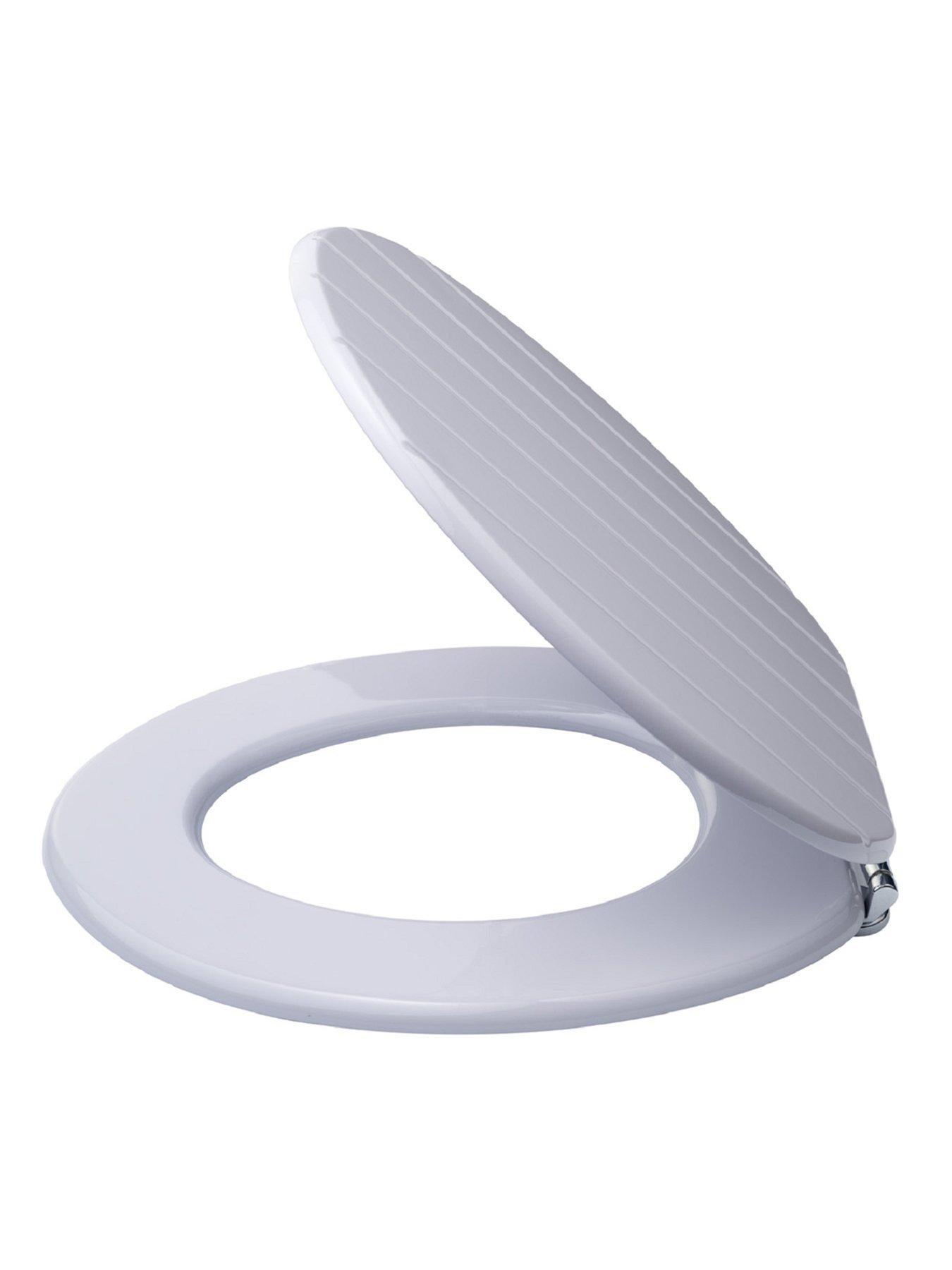 Image 3 of 4 of AQUALONA Grey Tongue and Groove Toilet Seat