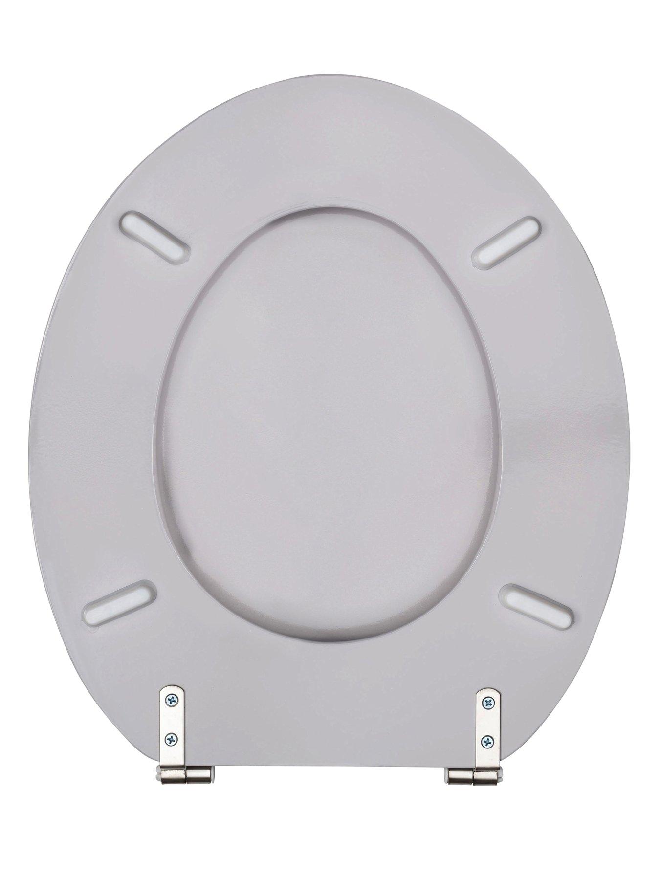 Image 4 of 4 of AQUALONA Grey Tongue and Groove Toilet Seat