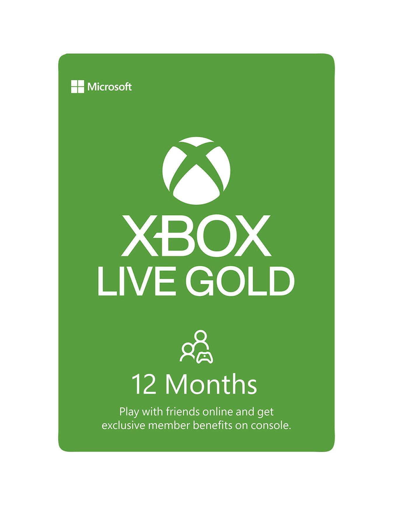 12 month xbox live gold membership uk