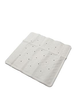 Product photograph of Croydex White Rubagrip Shower Tray Bath Mat from very.co.uk