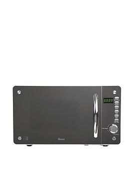 Swan 20-Litre Digital Microwave With Mirror Door - Silver / White