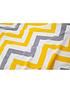  image of croydex-chevron-textile-shower-curtain-ndash-yellow-grey-and-white