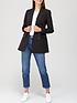  image of v-by-very-the-longline-double-breasted-blazer-black