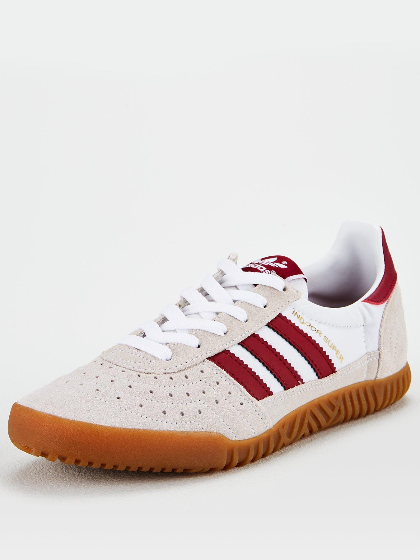 adidas Originals Indoor Super - White/Red | very.co.uk