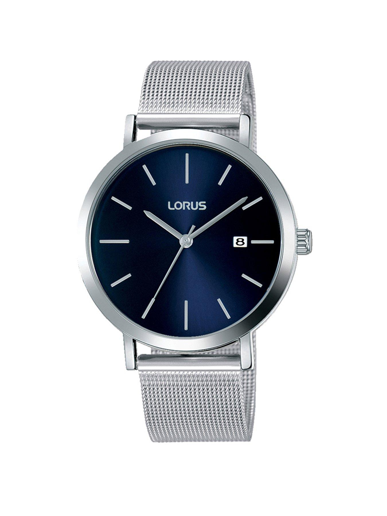 Lorus Lorus Blue Sunray Date Dial Stainless Steel Mesh Strap Mens Watch review