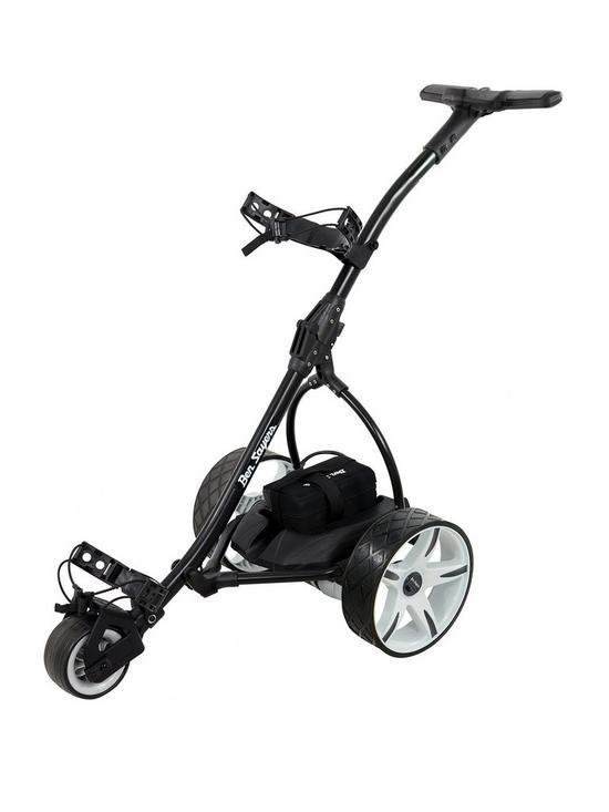 front image of ben-sayers-18-hole-lithium-battery-trolley-black