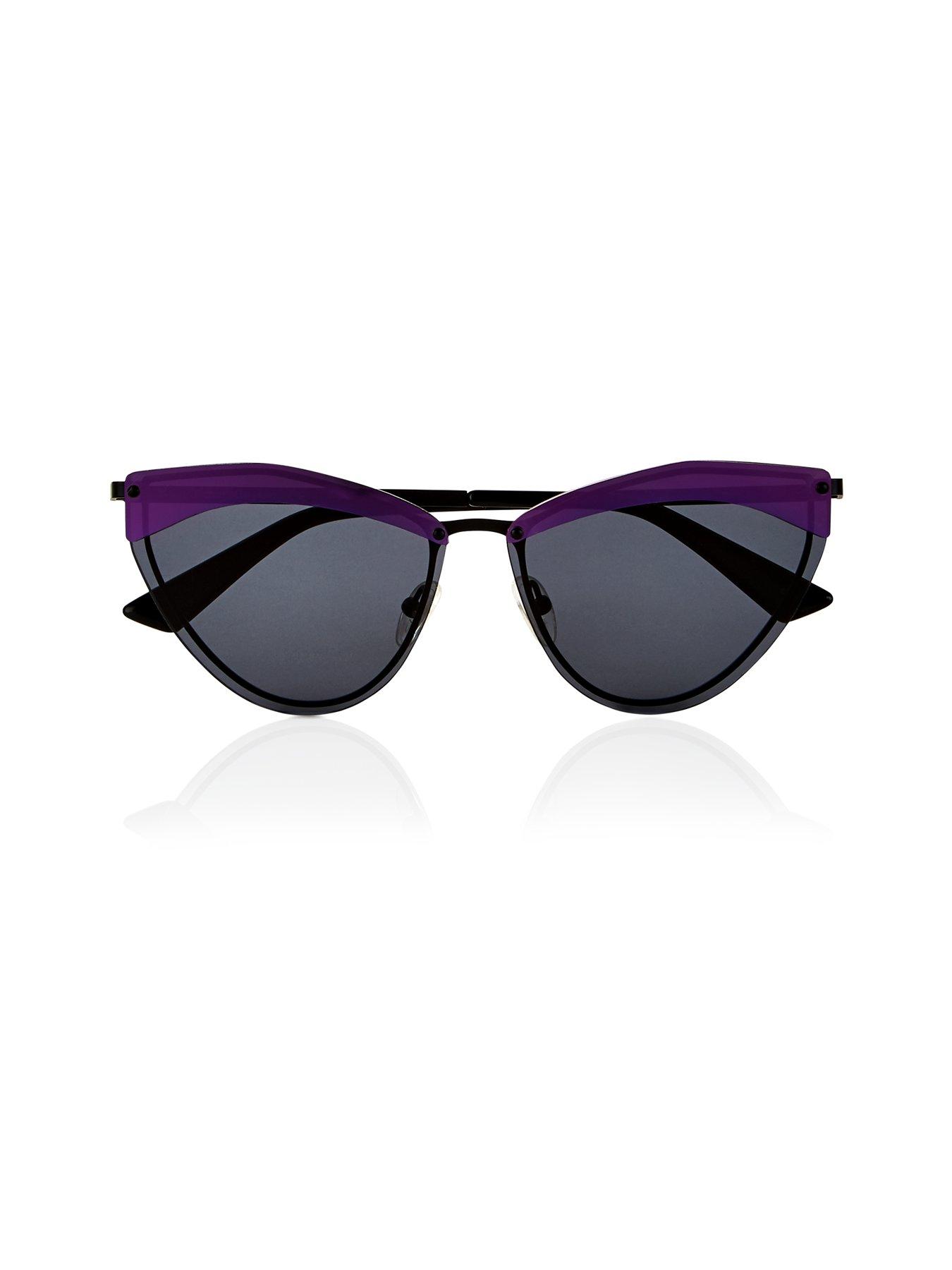 Layered Cat Eye Sunglasses Black