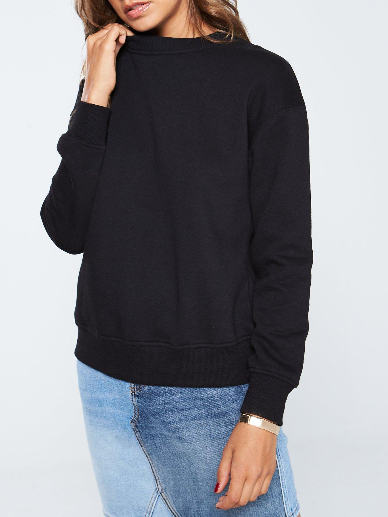 black sweatshirt womens uk