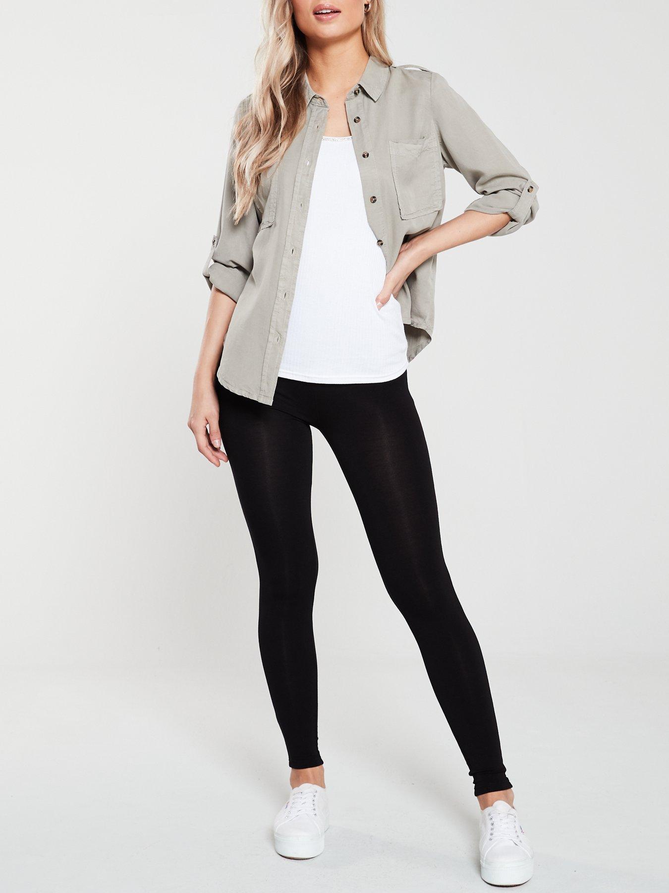 Image 3 of 4 of The Very Collection Tall 2 Pack High Waist Leggings - Black