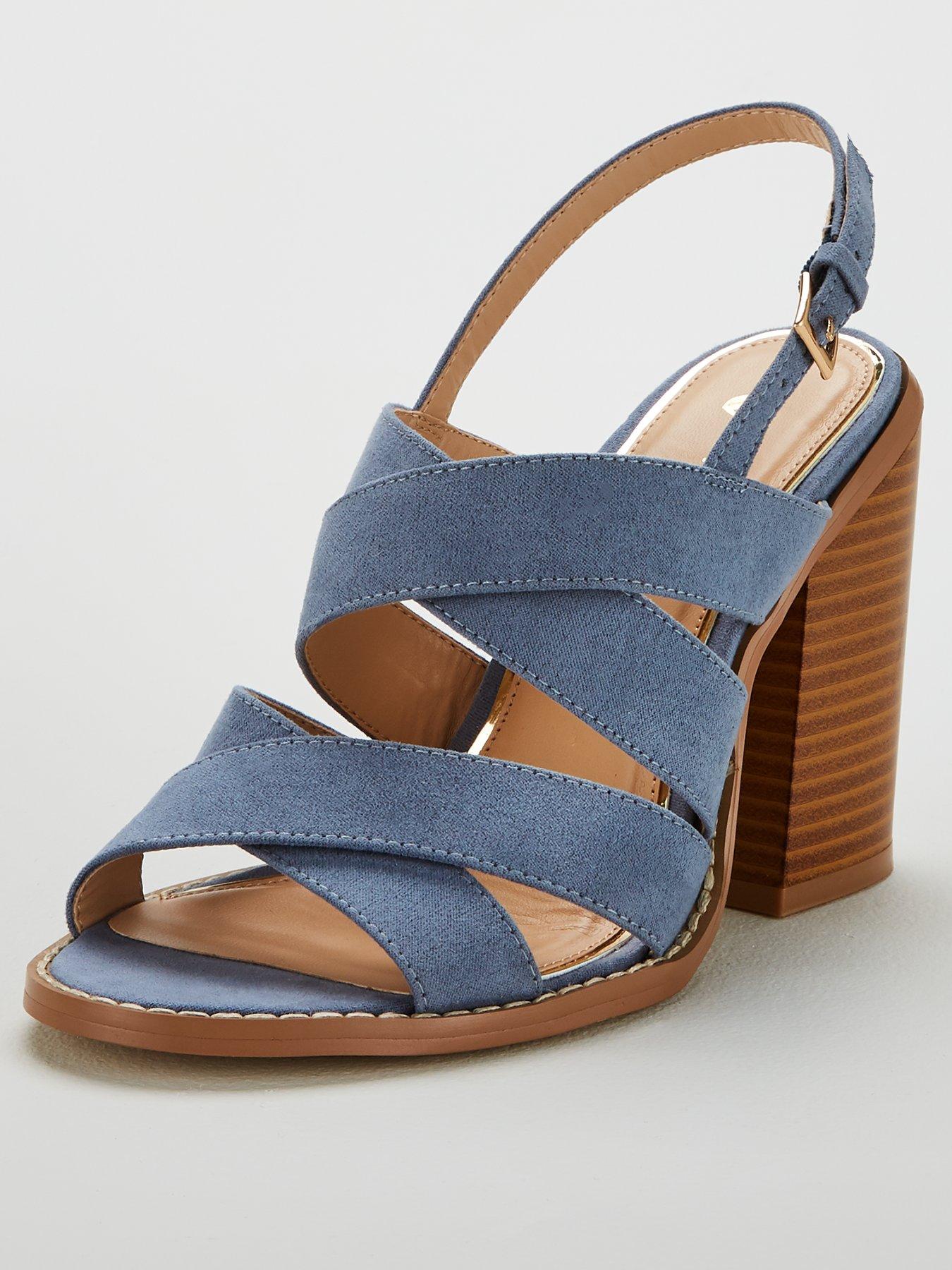 blue wide fit sandals