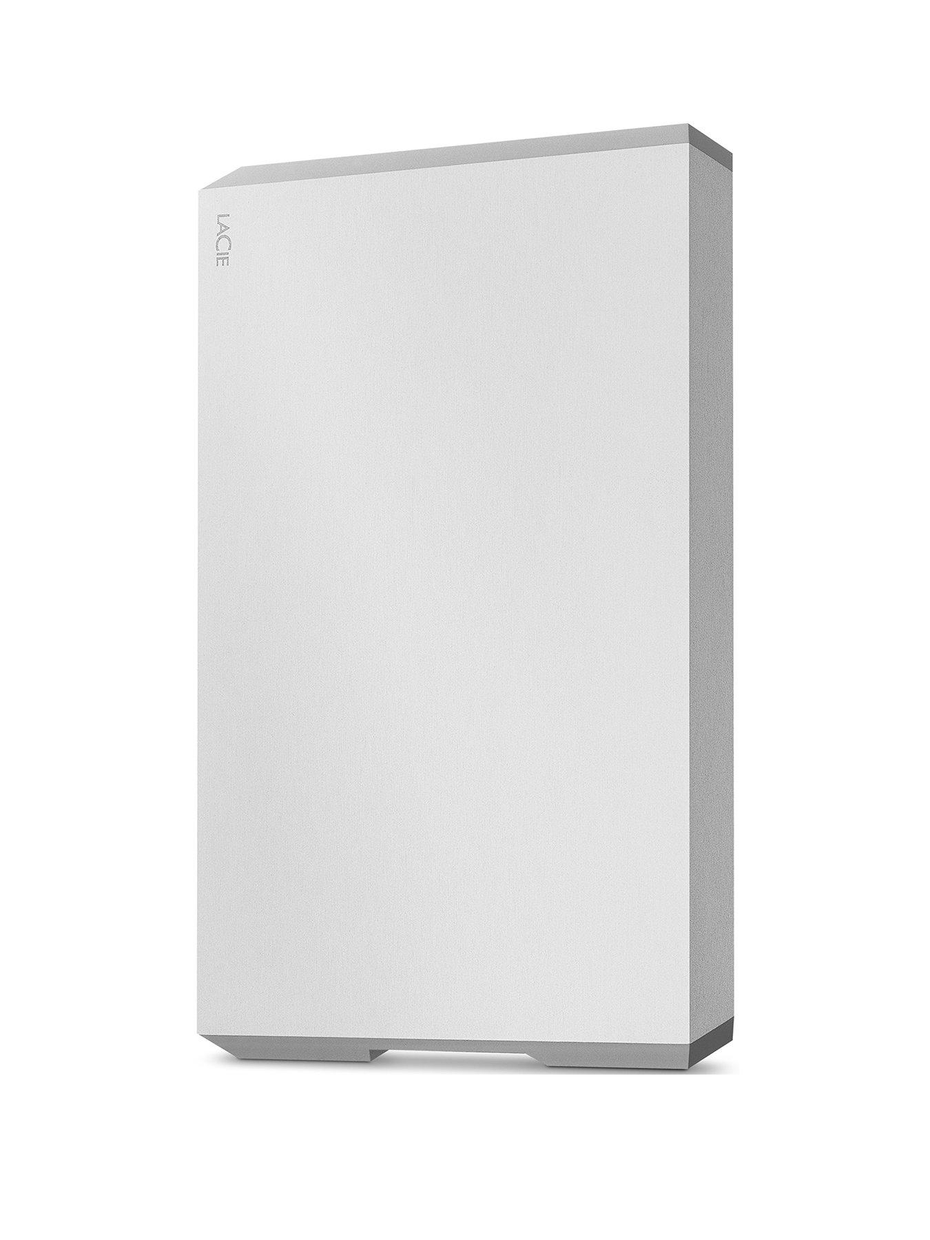LACIE STHG1000400 USB Type-C Portable Hard Drive - 1 TB, Silver, Silver