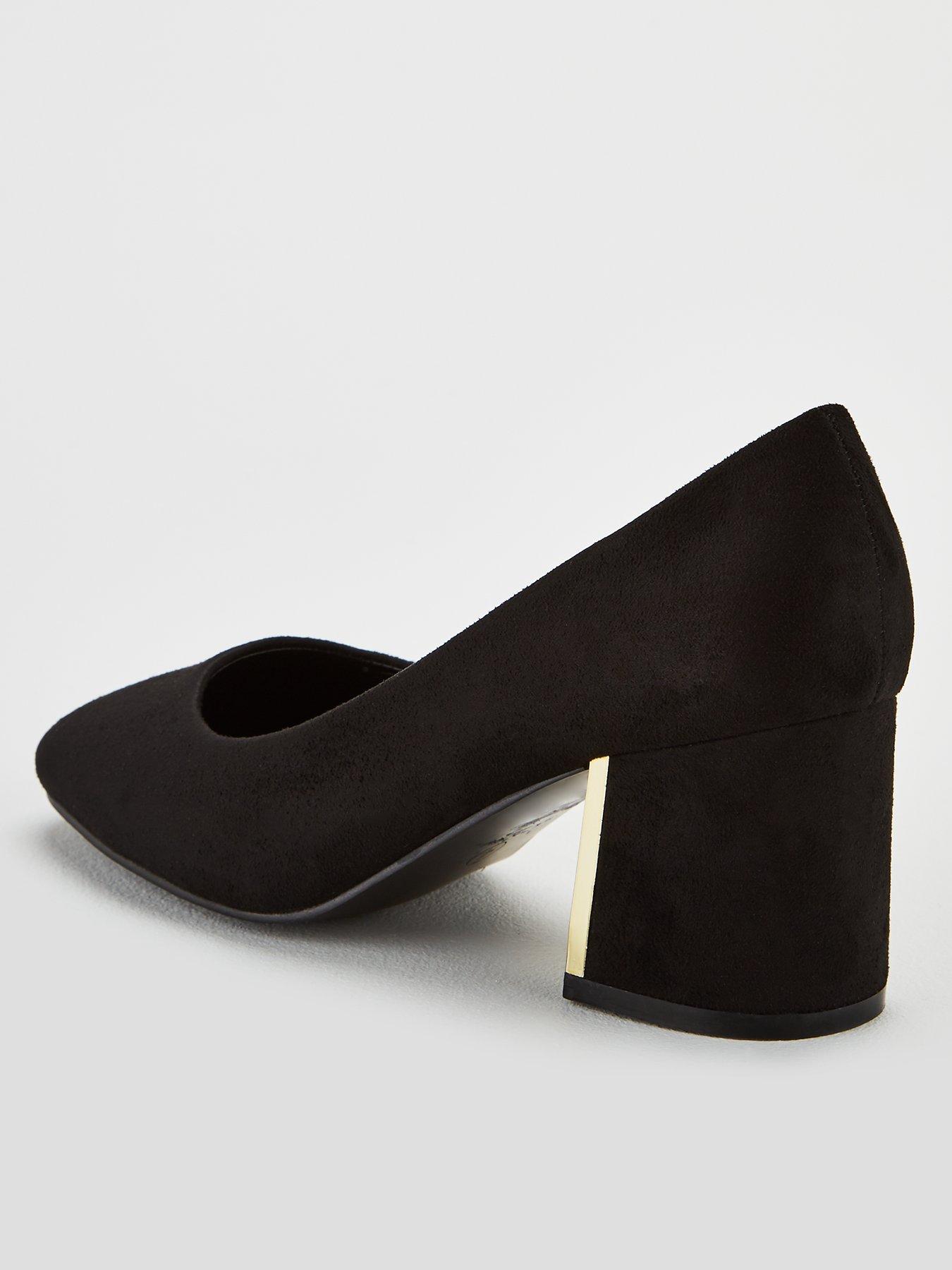 wide fit court shoes mid heel