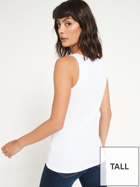 stillFront image of v-by-very-tallnbspthe-essential-rib-vest-white
