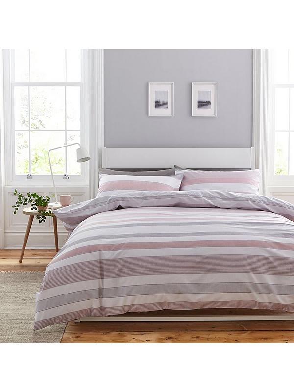Catherine Lansfield Newquay Stripe Duvet Cover Set Very Co Uk