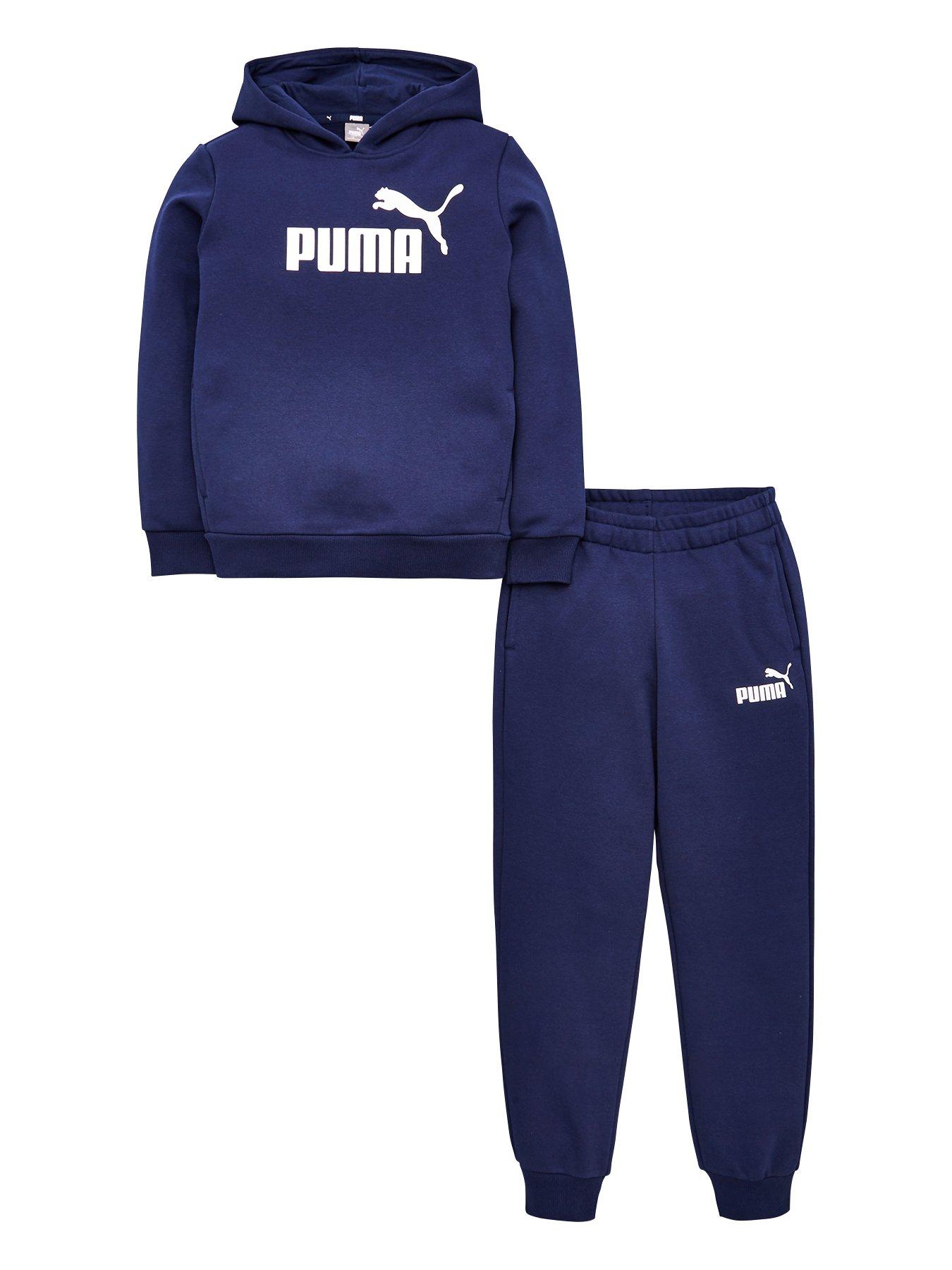 Puma Essentials Logo Hooded Sweat Suit 