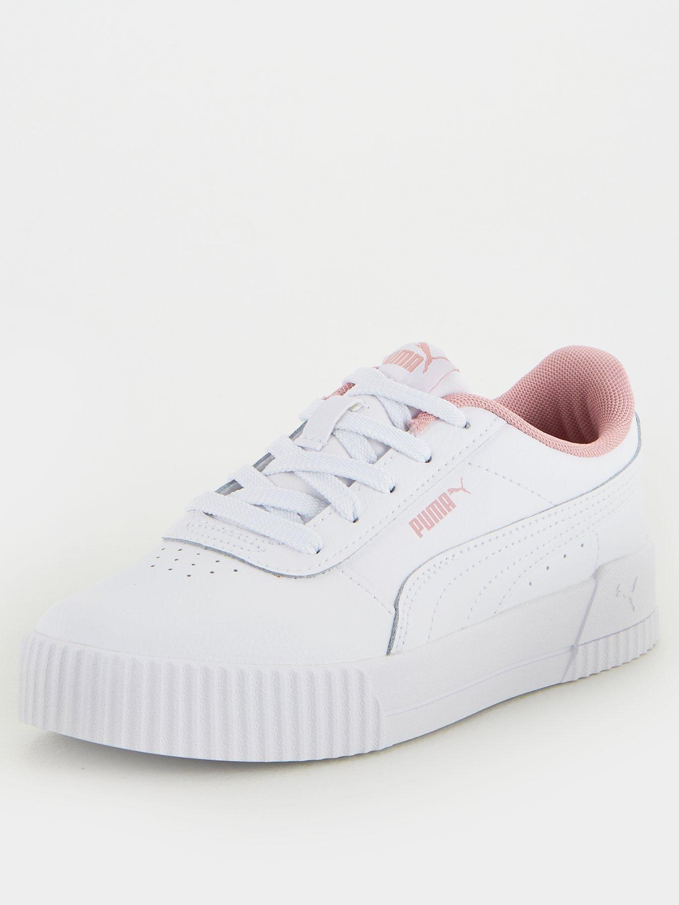 puma white and pink trainers