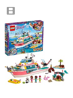 LEGO Friends 41381 Rescue Mission Boat Toy with Mini Dolls
