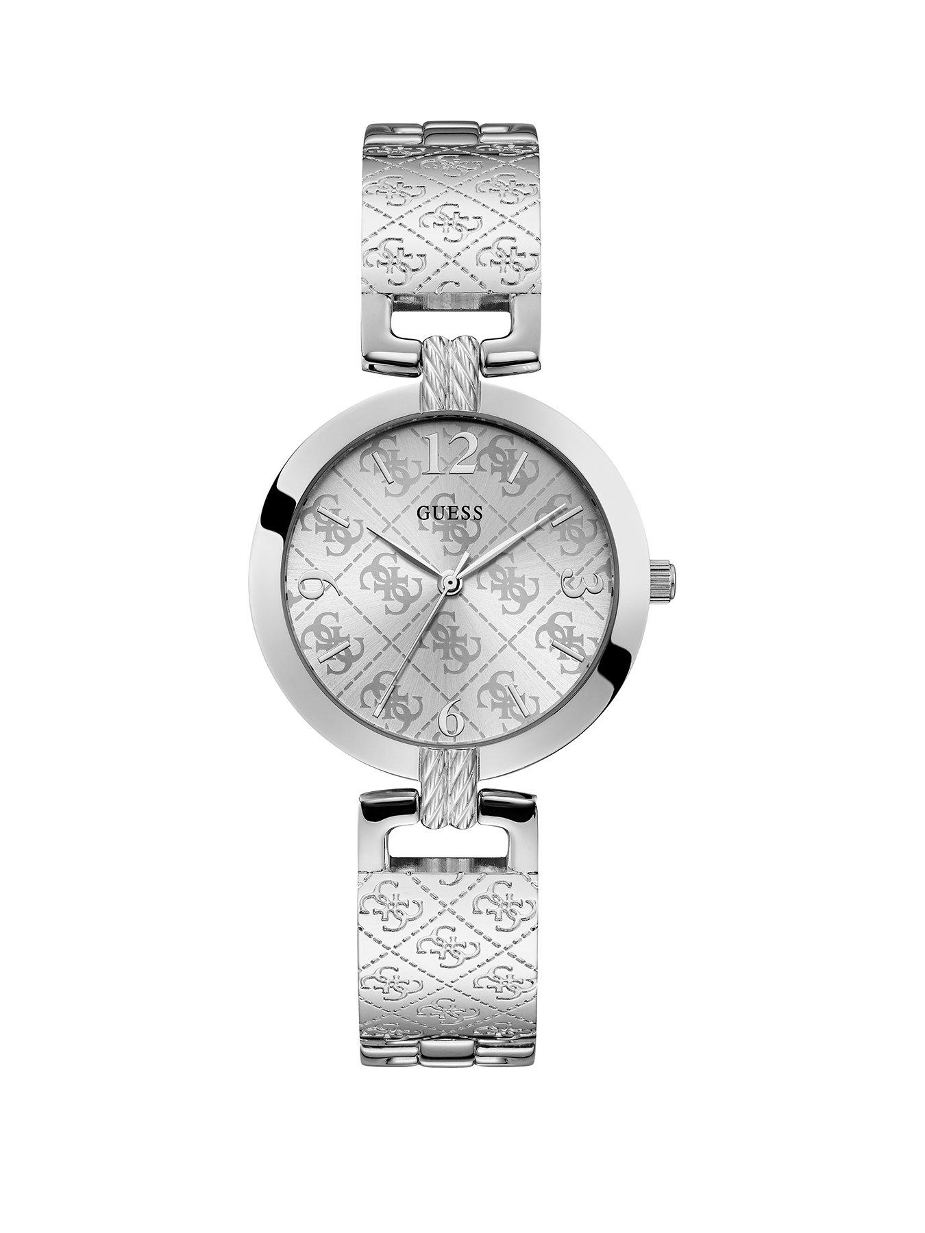 Guess Guess G Luxe Silver Logo Dial Stainless Steel Half Bangle Ladies Watch review