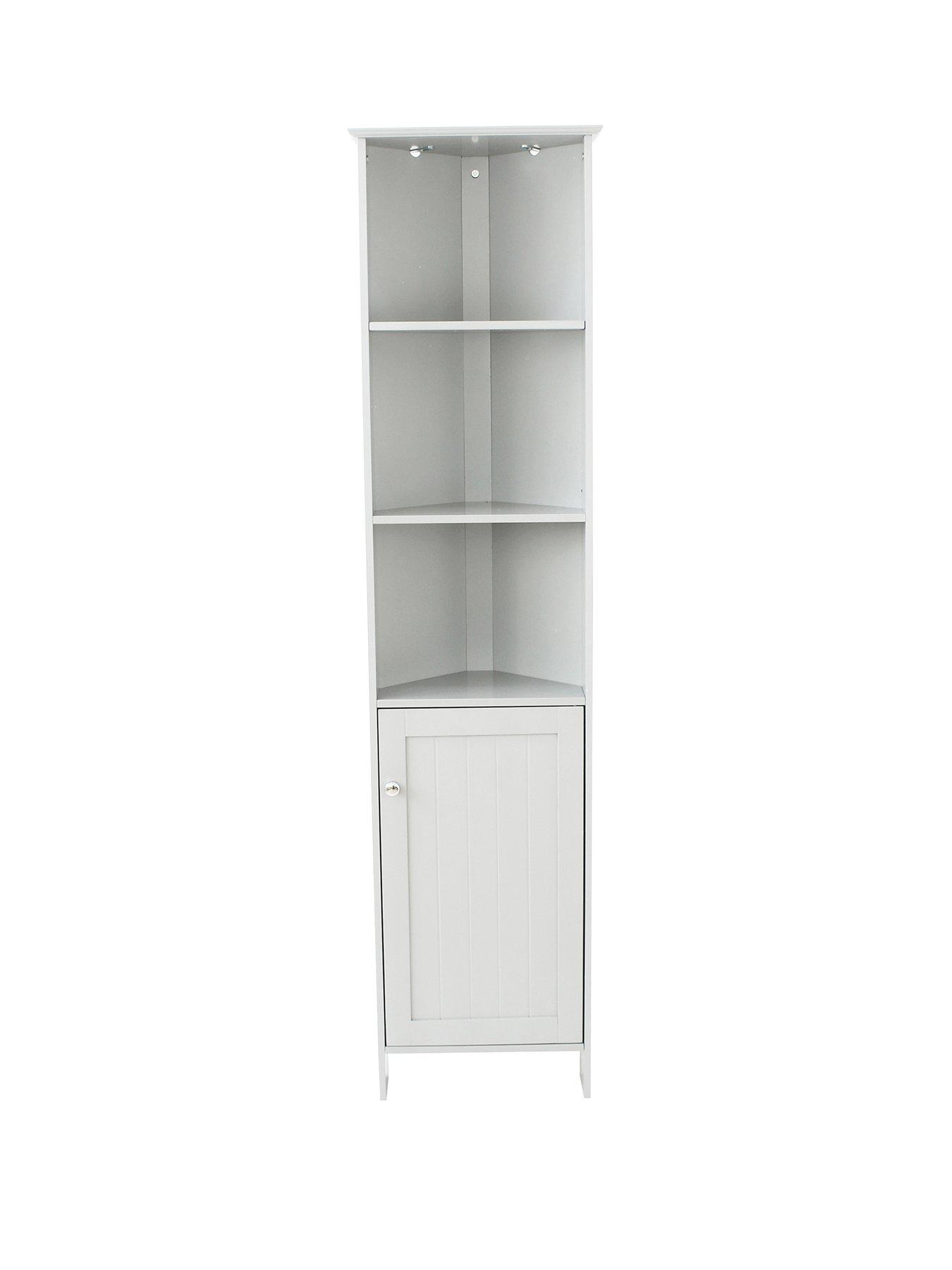 Lloyd Pascal Portland Tall Corner Bathroom Cabinet White Very Co Uk