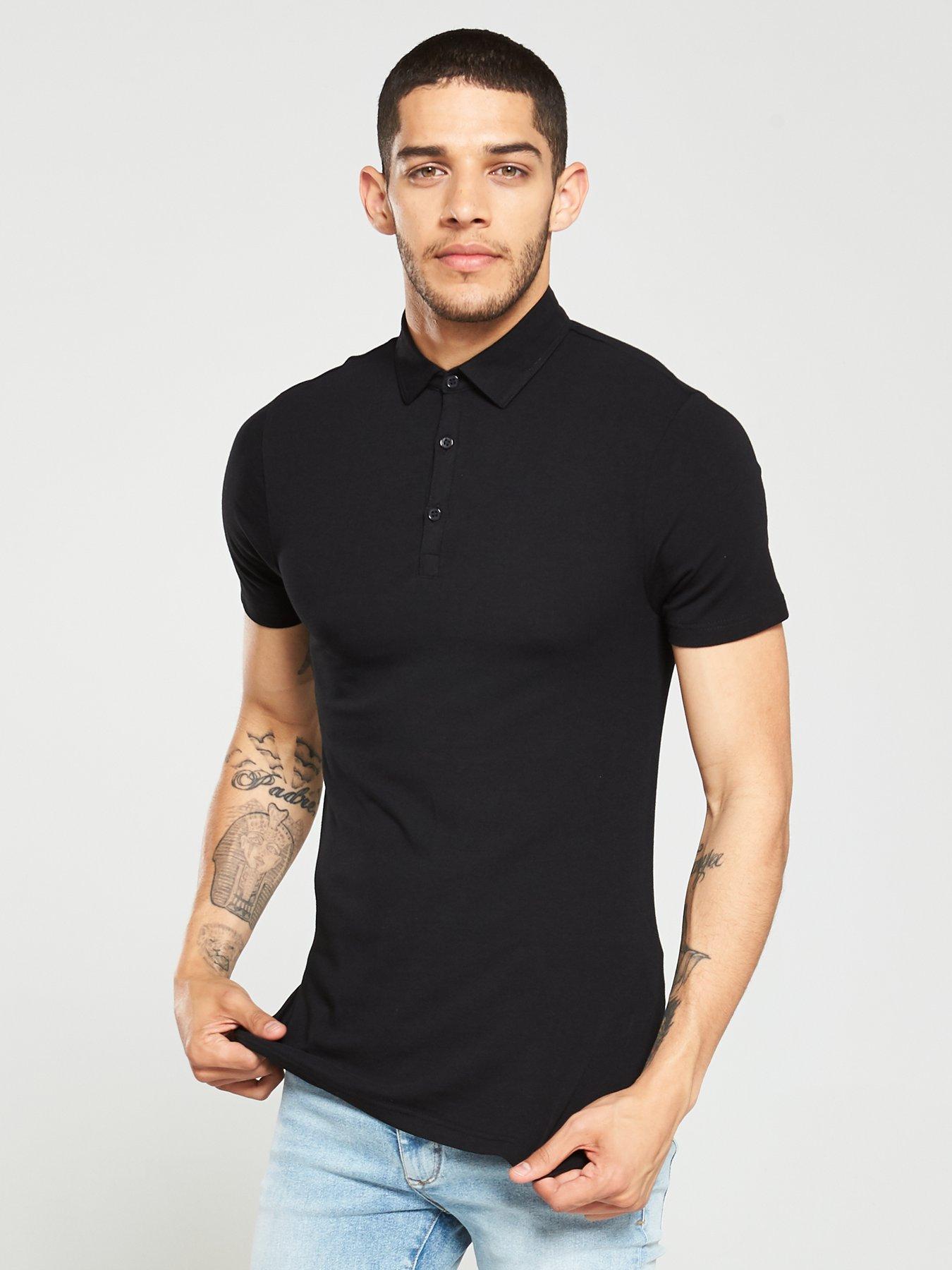 muscle fit polo shirts uk