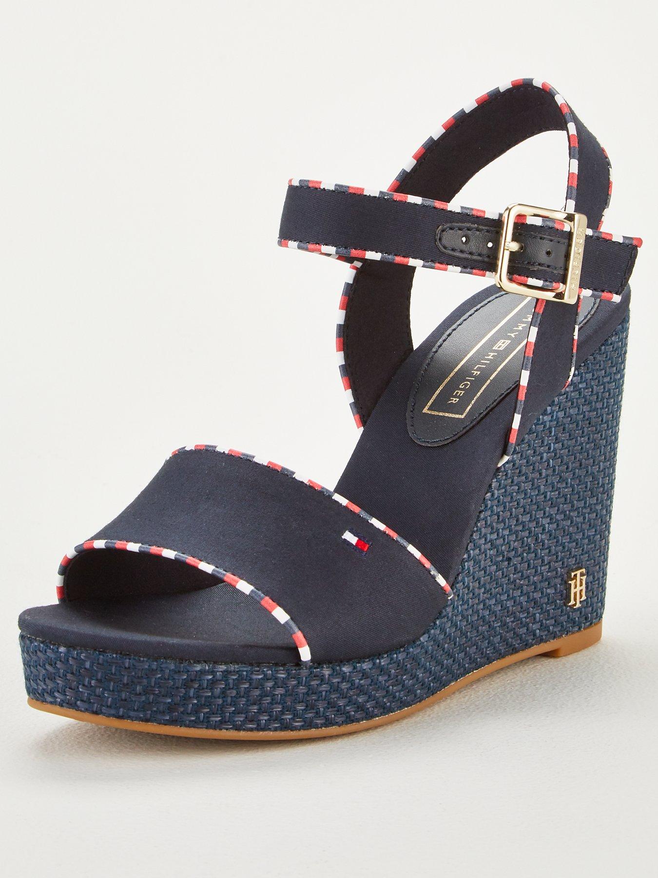 tommy hilfiger wedges navy