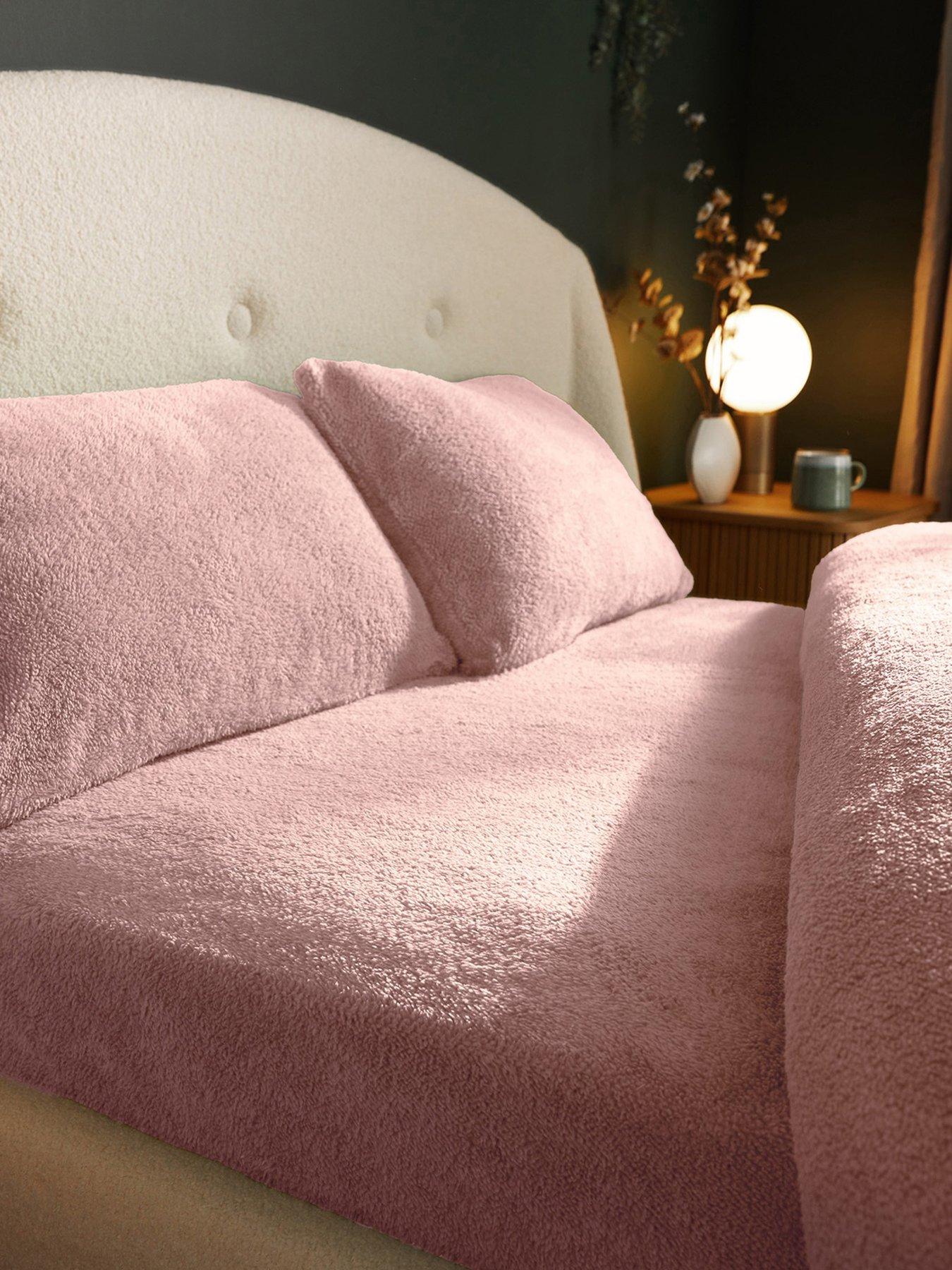 Silentnight Teddy Fleece Fitted Sheet - Pink