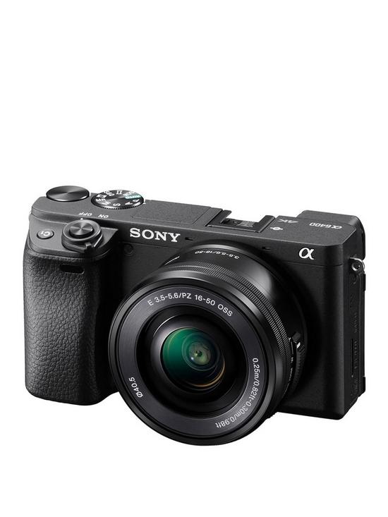 front image of sony-ilce6400lbcec-e-mount-mirrorless-camera-with-aps-c-sensor-and-real-time-eye-af-with-16-50mm-lens