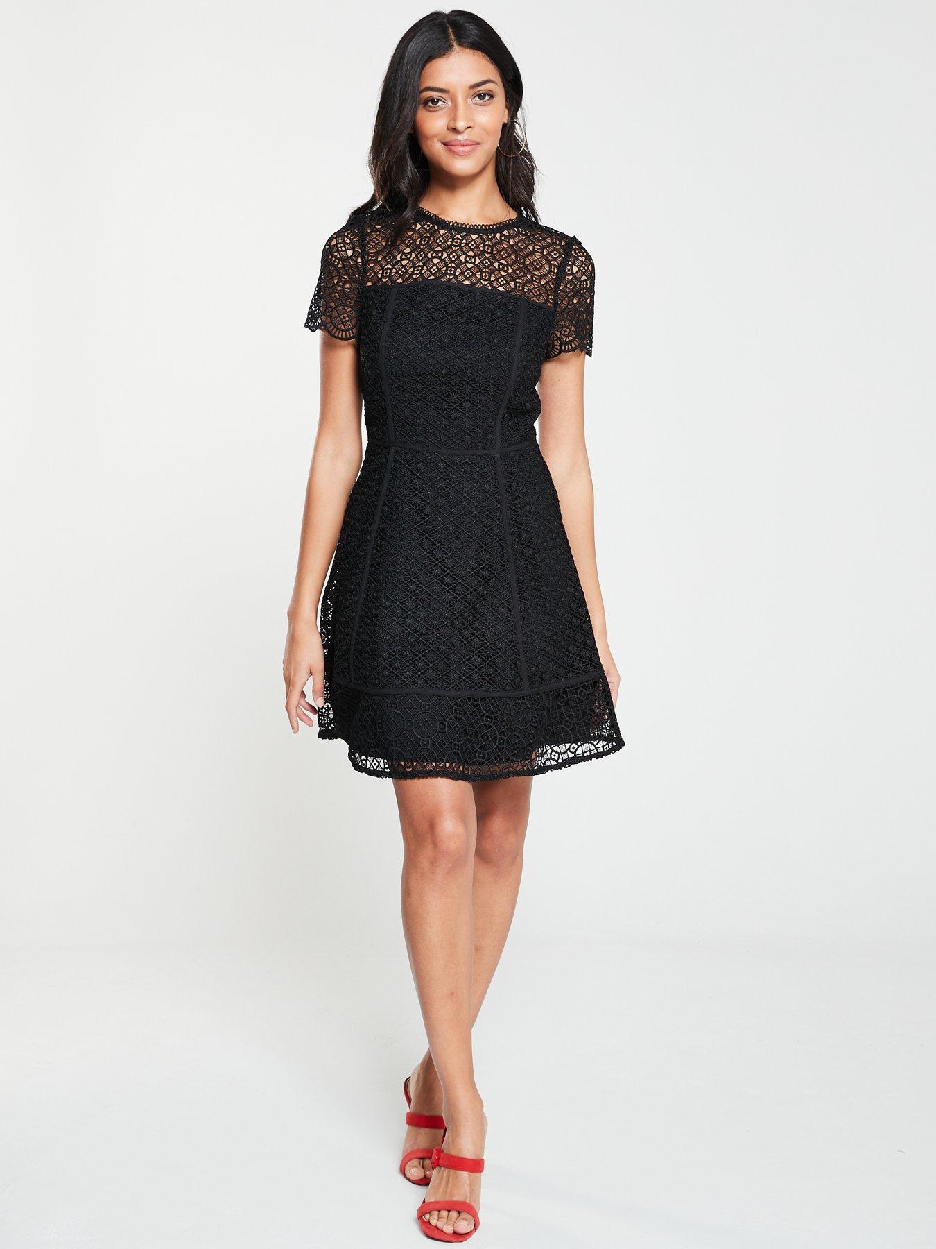 v by very black lace dress