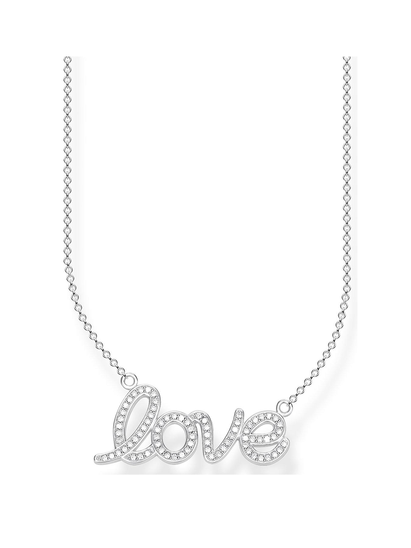 Thomas Sabo Thomas Sabo Sterling Silver Cubic Zirconia Love Pendant Necklace review