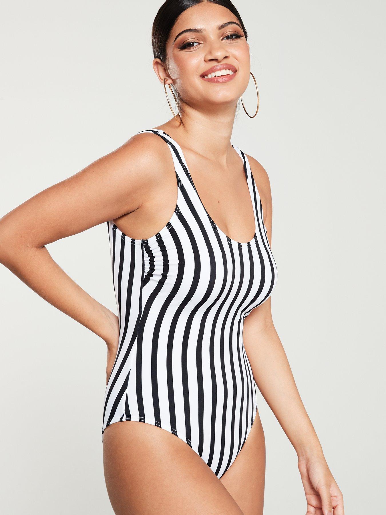 V By Very Stripe Scoop Back Swimsuit review