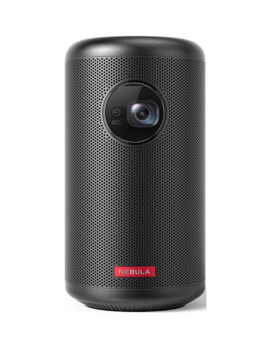 front image of anker-nebula-capsule-ii-smart-mini-projector-with-android-tv-black