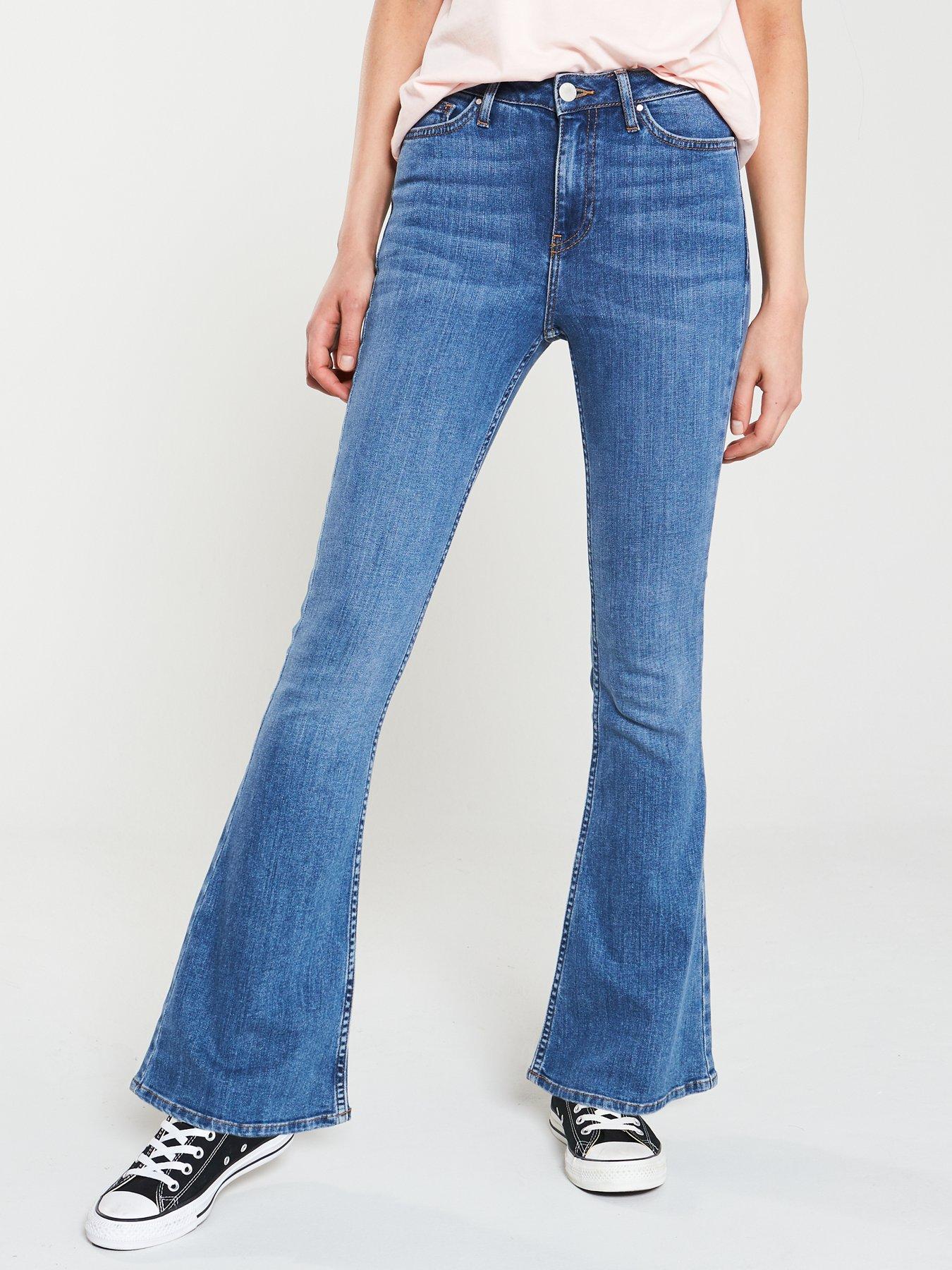 high waisted flare jean