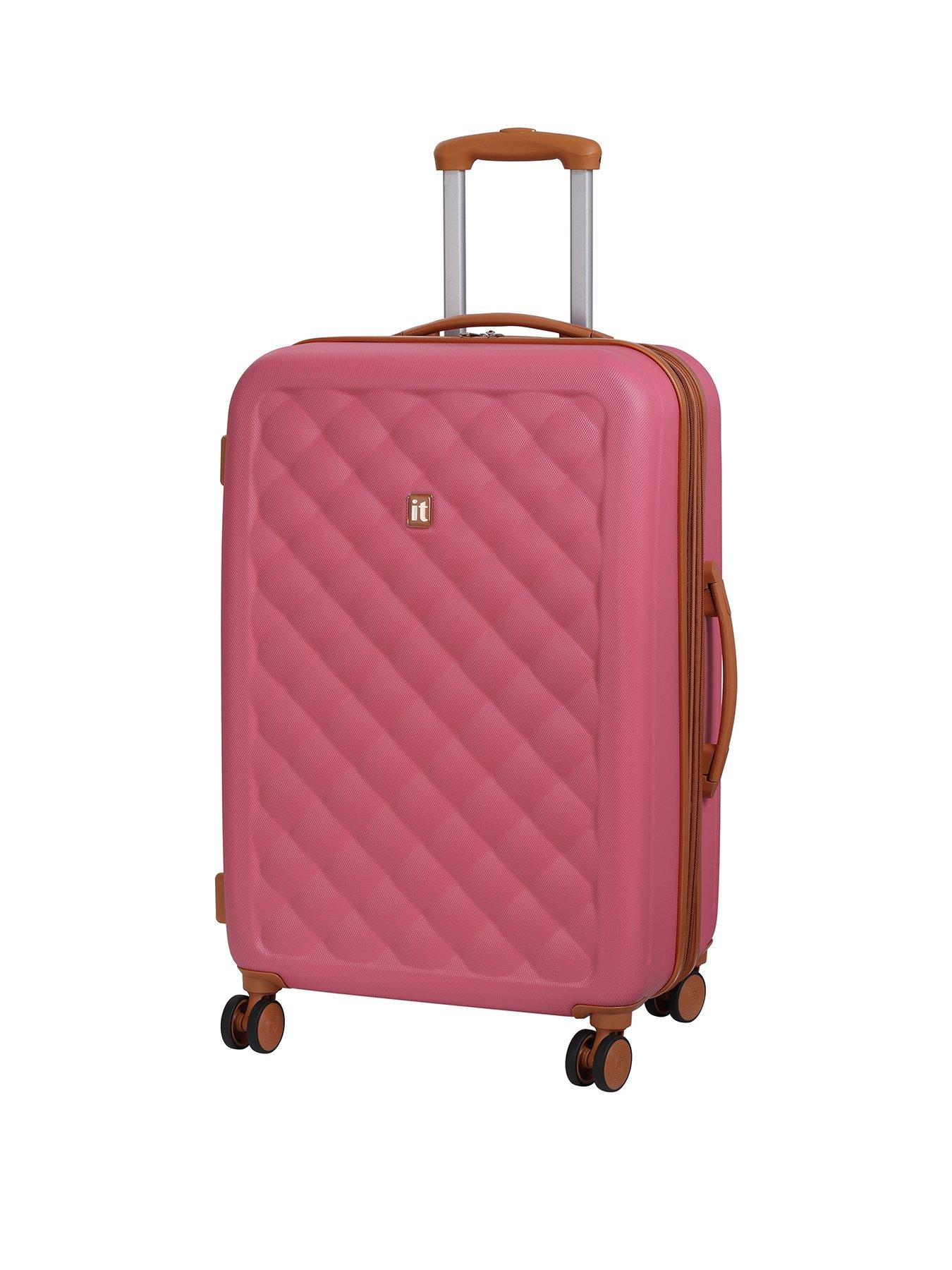 it luggage cushion lux suitcase pink